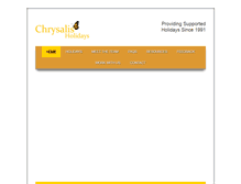 Tablet Screenshot of chrysalisholidays.co.uk